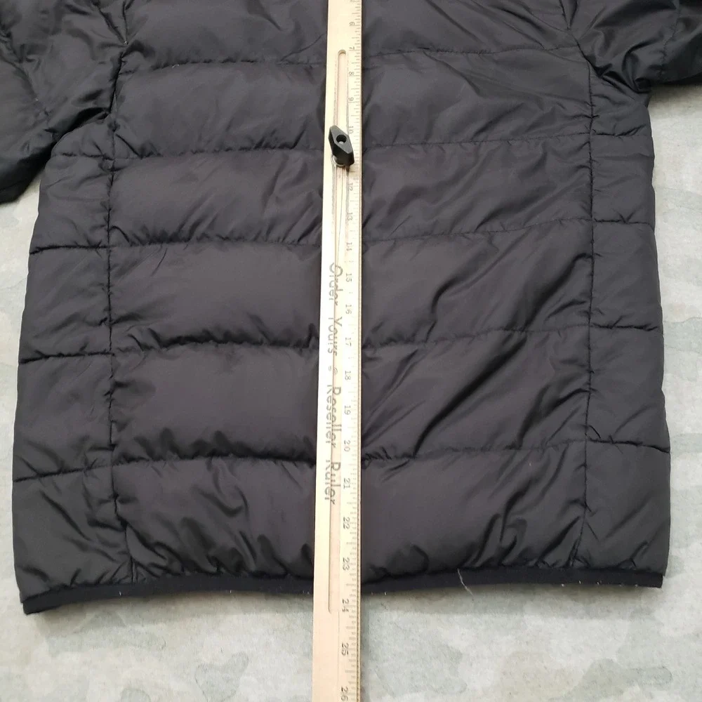North Face Puffer Jacket Boys Large Black Goose Down 550 Outdoors Hiking Camp